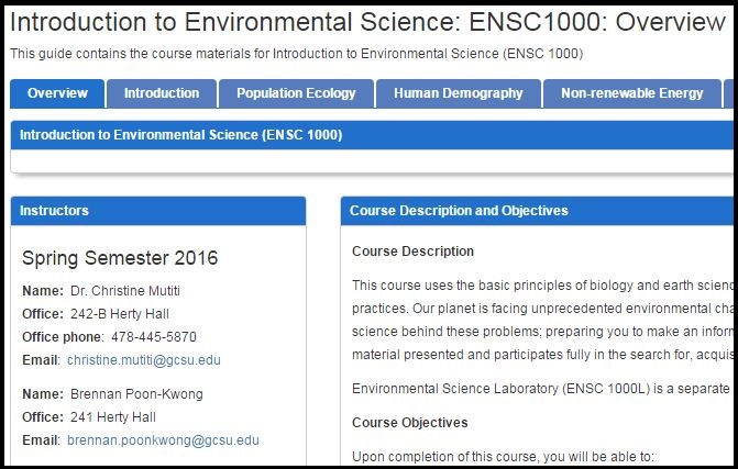 Image of book titled Introduction to Environmental Science