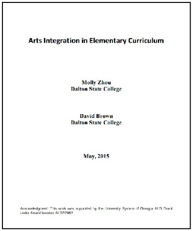Image of book titled Arts Integration in Elementary Curriculum: EDUC 3214 Open Textbook